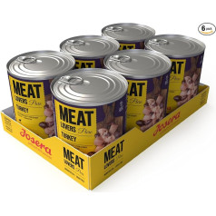 JOSERA Meat Lovers Pure Turkey (6 x 800 g) | Adult | Premium Wet Food for Adult Dogs | Extra Lots of Turkey Meat (68%) | Monoprotein | Grain-Free | Wet Dog Food | Pack of 6