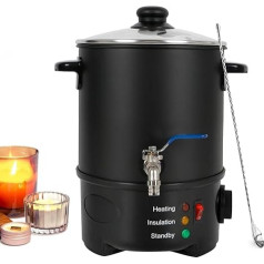LIROPAU Wax Melter for Candle Making, 4L Electric Large Wax Melting Pot, Quick Heating, Non-Stick Candle Wax Melting Pot with Heating Core Outlet and Temperature Regulator EU Plug
