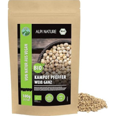 Alpi Nature Kampot Pepper White Organic 100 g White Kampot Pepper, Organic Peppercorns Whole