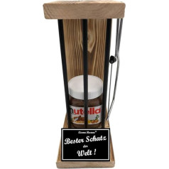 Schatz Geschenk - Schatz Geschenke Männer Frauen - Nutella - Eiserne Reserve Black Edition incl. Säge - lustige Geschenkidee - Text s/w Bester Schatz der Welt