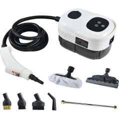 Portable Steam Cleaner, 2500 W Steam Cleaner Handheld with 1100 ml Water Tank, High Pressure Steam Cleaner 3 Bar, Hand Steam Cleaner with 3 Brush Heads for Kitchen Furniture, Bathroom, Car, Floor,