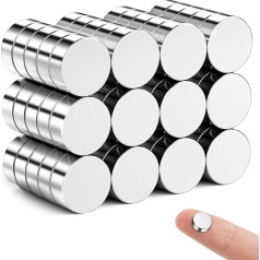 Pack of 50 Fridge Magnets, Whiteboard Magnets for Crafts, Round Office Magnets for Fridge, 8 x 3 mm