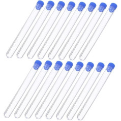 TOPBATHY 100 Stück Transparente Probenröhren Kunststoff Effiziente Aufbewahrung für Laboruntersuchungen mit Sicherem Hohe und Platzsparend