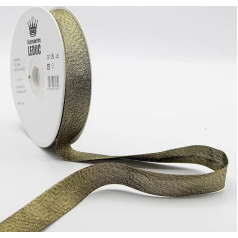 Leduc 20 Metres 13 Colours Metal Lurex Bias Binding Binding for Sewing Double Fold 8 + 20 + 8 mm Italian Quality 8361 OLD Gold