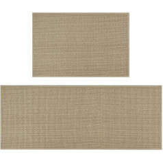 Artoid Mode Absorbability Home Decor Kitchen Rug Set of 2, 60 x 90 and 60 x 150 cm Washable Decoration Kitchen Mats for Indoor Outdoor Decor