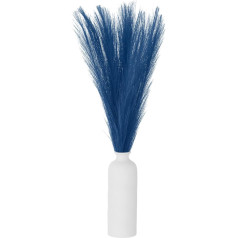 QUARKZMAN Pack of 12 Faux Pampas Grass, 18 Inch Fluffy Pampas Grass Decor, Blue