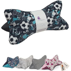 Leseknochen Nackenkissen (Fußball Tor) bequem und waschbar! Handgestopft und genäht in Deutschland - Nutzbar als Nackenrolle Kissen Nackenrolle