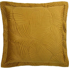 Paoletti Palmeria Velvet Cushion Cover, Gold, 60 x 60 cm