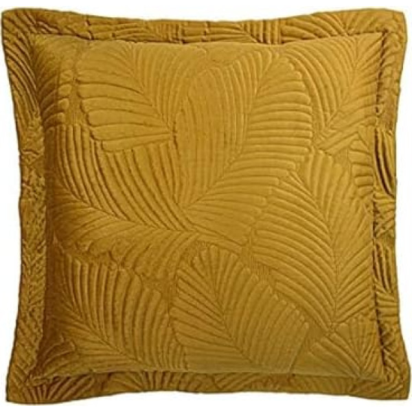 Paoletti Palmeria Velvet Cushion Cover, Gold, 60 x 60 cm