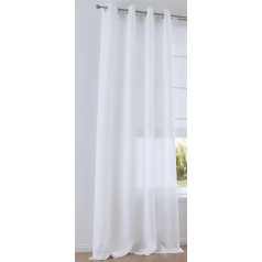 Kutti Eyelet Curtain (single) Metis 100% pure linen - white - 140 * 145 cm