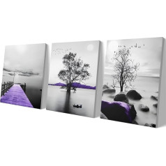 astylishome Natur-Leinwandbilder für Wände, 3 Poster, ästhetischer Druck, Raumdekoration, 30,5 x 40,6 cm, 0701