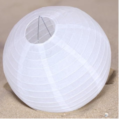 DAZONE Paper Lanterns 10pcs White Lampshade Without LED Lantern Chinese Ball for Wedding Birthday Party Home Christmas Decoration (35cm)