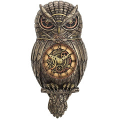 Nemesis Now Chronology Wisdom Steampunk Owl Wall Clock