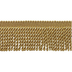 6cm Bullion Fringe Trim (Style # EF25) Antique Gold #C4 (Dark Yellow Gold) 50m Package