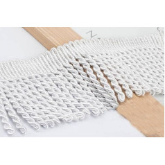 YYCRAFT 6 Metres White Curtain Fringe Trim 8.2cm Wide