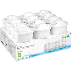 Max Strength Pro Water Filter Cartridges 12 Piece Set Fits Brita Maxtra+ & XL Jugs Max Strength Pro Filter Supply BPA Free Also Fits Mavea Maxtra etc