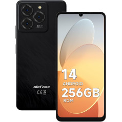 Ulefone Note 20 Pro Mobile Phone Android 14, 256GB ROM/SD-1TB, 50MP + 8MP Camera Octa Core 6.75 Inch HD+ Widevine L1, 6000mAh Battery, Dual SIM 4G Smartphone Without Contract GPS/OTG/Face ID