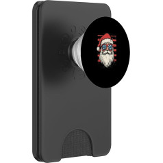 Nikolaus Santa Silhouette Weihnachtsmann mit Sonnenbrille PopSockets PopWallet für MagSafe