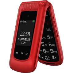 CHAKEYAKE Senior Mobile Phone Without Contract, Folding Mobile Phone with Large Buttons, GSM Button Mobile Phone Senior Phone with 2.4 Inch Dual Large Display, SOS Emergency Call Button for Seniors,