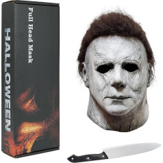 Xambop Michael Myers Maske Ganzer Kopf Horror Schwarz Latex Maske Kostüm Requisiten