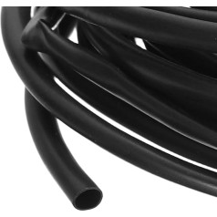 sourcing map 10 m PVC-Kabelschlauch, 2,5 mm PVC-Rohr, schwarz, Kabel-Organizer, Draht-Abschirmung, Ummantelung