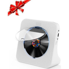 Gueray CD Player Bluetooth CD Player with Speaker Supports Remote Control Display FM Radio with CD Players USB Card Playback 3.5 mm AUX Alarm Clock Headphone Jack Dust Cover