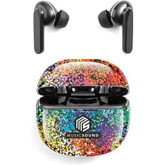 Music Sound - Fancy - Wireless In-Ear Bluetooth Headset - Available in various colours and patterns - Playtime up to 25 hours - Black