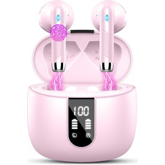 Bluetooth Headphones, In-Ear Headphones, Wireless Bluetooth 5.3 Wireless Headphones with 4 Mics, 2023 ENC Noise Cancelling Wireless Earbuds, 48H Deep Bass, IP7 Waterproof Earphones, LED Display