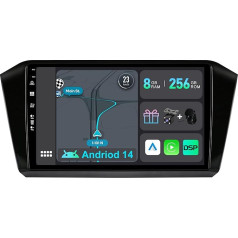 YUNTX [8GB + 256GB] Android 14 Car Radio for VW Passat b8 Magotan (2015-2018)-[Integrated CarPlay/Android Car/DSP/GPS]-10.1 Inch IPS Touch Screen CAM+MIC-DAB/Mirror Link/Bluetooth 5.0/AHD/360 Camera
