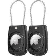 Aimtel AirTag Case Compatible with Apple AirTag Holder, IPX8 Waterproof AirTag Holder with Wire Cable, Airtag Keychain for Keys, Bags, Luggage, Pet Collars