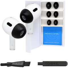 Comply 3 Pairs Phantom Black Foam Earplugs for Apple AirPods Pro Gen 1 & 2 (Successor to Limited Edition 3.0) - Phantom Black - Made in USA
