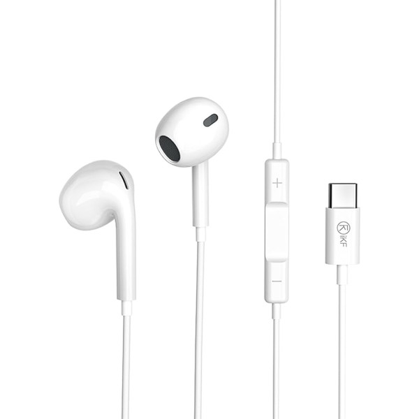 iKF Z1 In-Ear Headphones, Lightweight Headphones with Cable, HiFi Stereo Sound with Microphone, Comfortable Fit for Android (Type C)