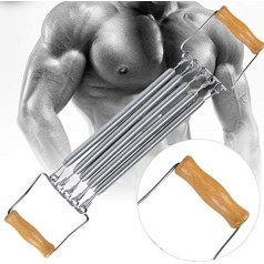 Chest Expander, Spring Wall Pulley, Chest Expander with Wooden Handle, Fitness Stretching Training Bands for Home, Muscle Exercise, Combined Fitness Accessories