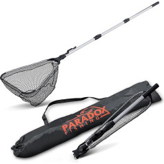 Paradox Fishing Rubberised Landing Net 1.6 m / 2.1 m I Telescopic Landing Net Fishing Rubberised Fishing Landing Net I Landing Net Rubberised Landing Net - Landing Net Fishing