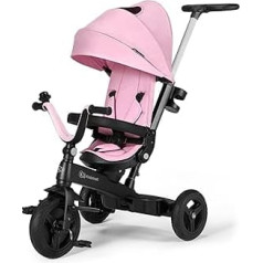 Kinderkraft 5-in-1 Twipper Tricycle, Children's Tricycle, Jogger with Push Bar, 360° Rotating Seat, Height-Adjustable Parent Handle, Sun Canopy, Accessories: Bell, Drink Holder, from 9 Months to 5