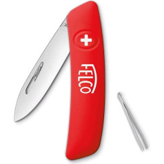 FELCO 500 Swiss Army Knives (3 Functions, with Tweezers, Length 95 mm, Cutting Blade for Garden/Leisure, Knives for Right/Left Hands)