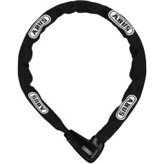 ABUS Steel-O-Chain 9809K Chain Lock - Bicycle Lock with XPlus Cylinder to Prevent Tampering - ABUS Security Level 12 - 9mm Thick - 110cm Long - Black