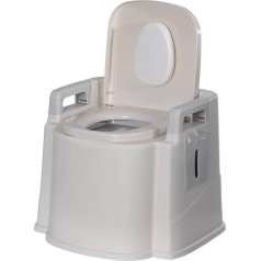 Samnuerly Portable Travel Toilet Compact Potty Bucket Seats Waste Bin Lightweight Outdoor Indoor for Camping Hiking Boating Caravan Grey White