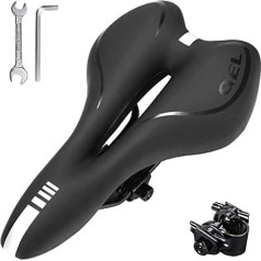 AIlysa Bicycle Saddle, Bicycle Saddle MTB Gel Bicycle Saddle Comfortable Hollow Ergonomic Bicycle Seat Mountain Bike Saddles Breathable Shock Absorbing for BMX/Road Bike/Mountain Bike/EMTB/Dirt Bike