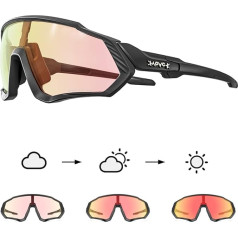 KAPVOE Photochromatic, Self-Tinting Cycling Glasses, TR90 Frame for Men and Women, Clear Sports Sunglasses, Sports, Cycling, MTB Cycling Glasses, Sports Glasses, Driving, Fishing, Running, CE Certified