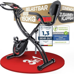 Sportstech Ergometer Exercise Bike Foldable Fitness Indoor Bicycle for Home, Home Trainer Bike 120 kg, App with Live & On Demand Courses for Full Body Workout Experience, X150 Bike