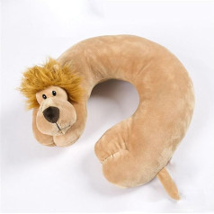 Neck Pillow Animals for Adults, Travel Pillow Animal Adults, Travel Pillow Animals, Cartoon Animal U-Shaped Pillow, Office Nap Pillow, Creative Car Pillow Neck Pillow (Light Brown Lion)