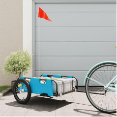 Festnight Bicycle Trailer XL Bicycle Trailer Load Attachments Bicycle Transport Trailer Wheel Trailer with Coupling Oxford Fabric and Iron Load Trailer Large 45 kg Blue