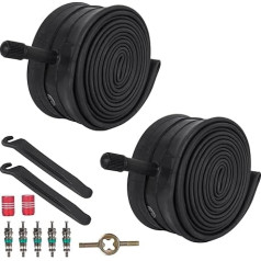 26 Inch Fat Tyre Inner Tube 26 x 2.50/3.00 Bicycle Inner Tube AV32 mm Schrader Valve, Compatible with 26 x 2.5 26 x 2.6 26 x 2.8 26 x 3 Fat Tire Mountain Bike Electric Bicycle Inner Tube with Tyre