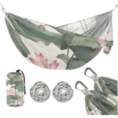 Hängematten im chinesischen Stil, Blume, 150 kg Kapazität, für Camping, mit Tragetasche, Stoffhängematte für Terrasse, Hinterhof, Lounge, Basis, Para ir de Camping