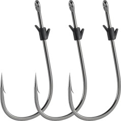 CLINGRE boutique shop uk Angelhaken 20 stücke Angeln Flipping Haken Dual-stacheldraht Köder Keeper Wacky Wurm Haken Carbon Stahl Weicher Köder Haken für Bass Angelzubehör