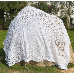 DLLY Camouflage Net Sun Cream, Military Awning, Used for Garden Decoration, Pergola Shade, Car Cover, Anti-Ageing White Camouflage Net, 2 m, 3 m, 4 m, 5 m, 6 m