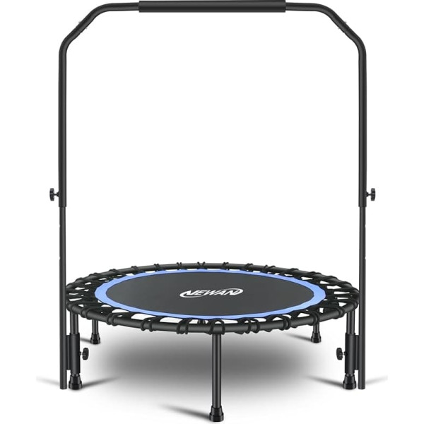 Newan Silent Mini Trampoline with Adjustable Handle Fitness Trampoline Bungee Rebounder Jumping Cardio Trainer Workout for Adults Max Limit 150kg