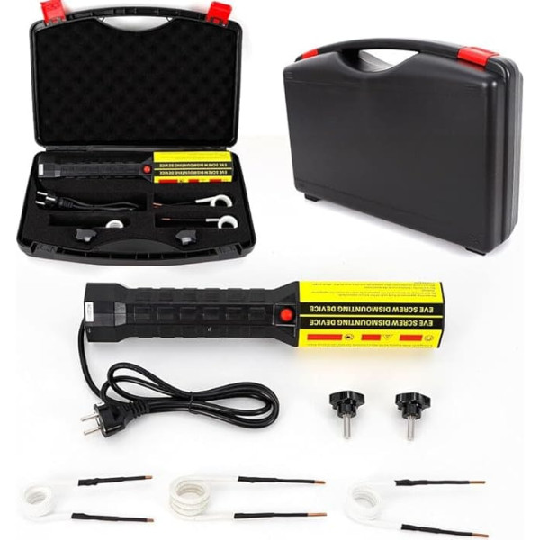 Magnetic Induction Heater, Magnetic Flameless Induction Heater with Hand Induction Heater, 1000 W Screws Solver Induction Heater Flameless Kit with 3 Coils