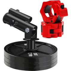 Arazooyi Landmine Olympic Barbell Attachment T Bar Row Attachment - 360° Rotatable Landmine Base Home Gym Equipment Olympic Barbell Clamps Collars Quick Release Pair